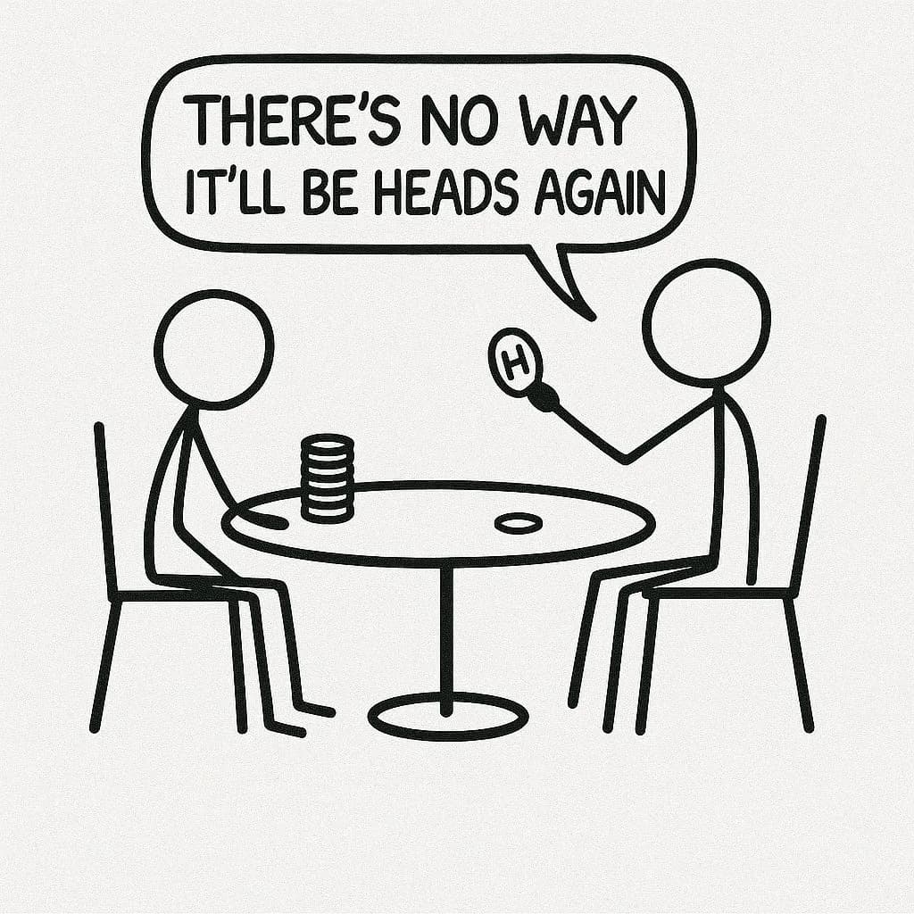 Coin flip entropy illustration